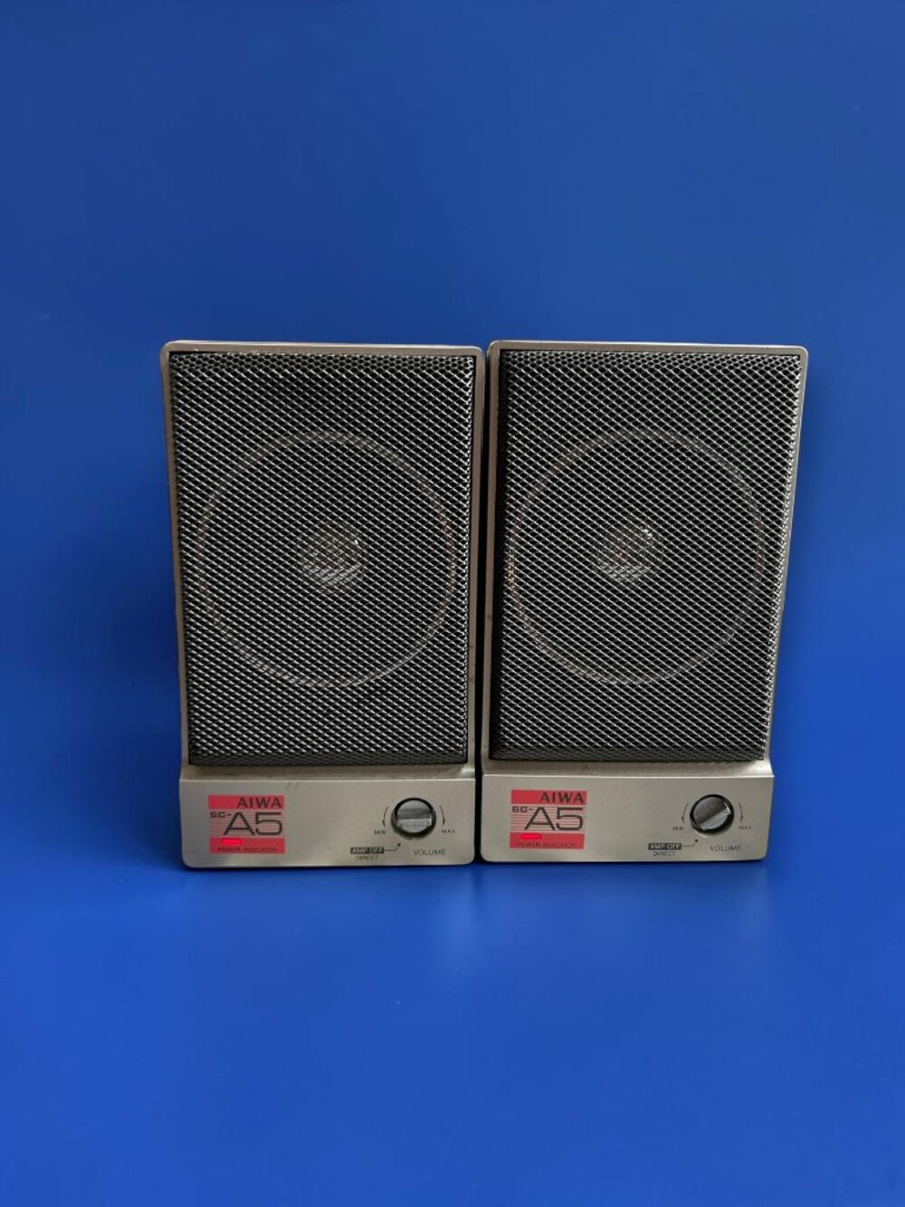 AIWA SC-A5 Power Booster Speakers for Walkman, Portable Players etc. Working!!
